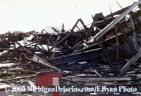 Ecorse Drive-In Theatre - Ecorse Tornado Damage July 1980 Courtesy Fryan